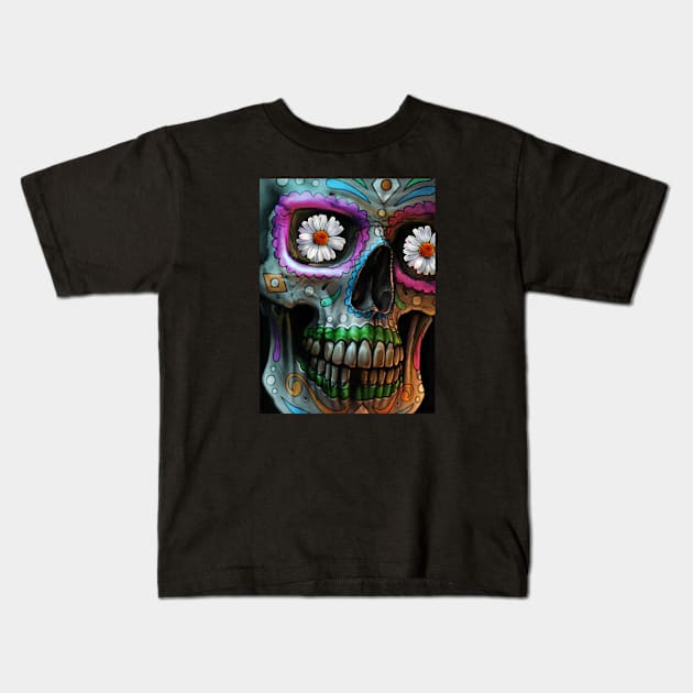 Dia De Los Muertos Kids T-Shirt by AndreKoeks